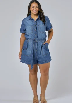 Lily Denim Romper