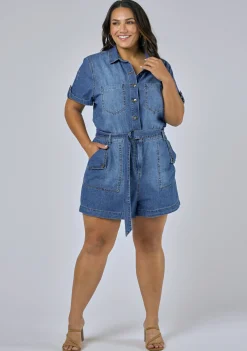 Lily Denim Romper