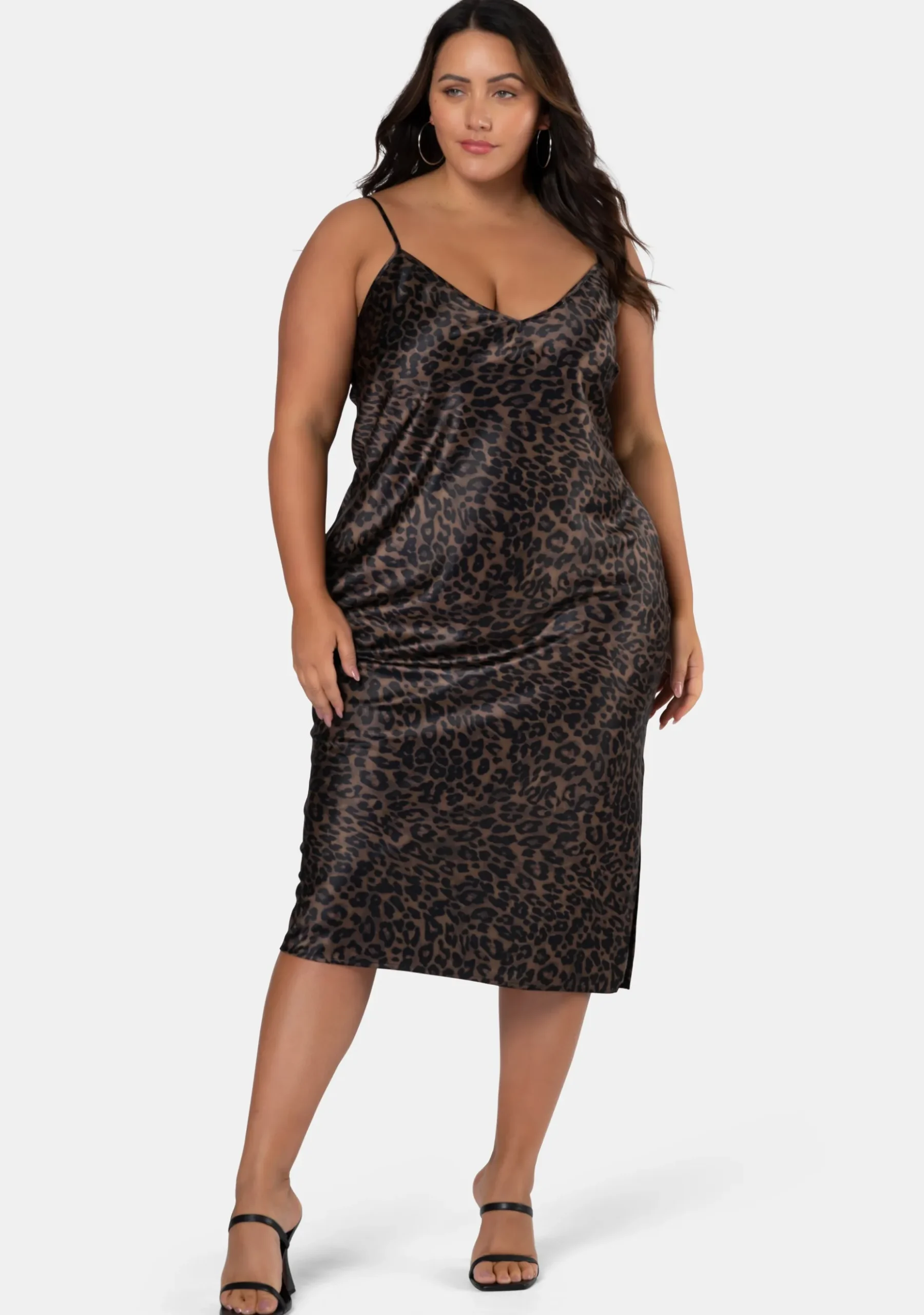 Logic Print Slip Dress