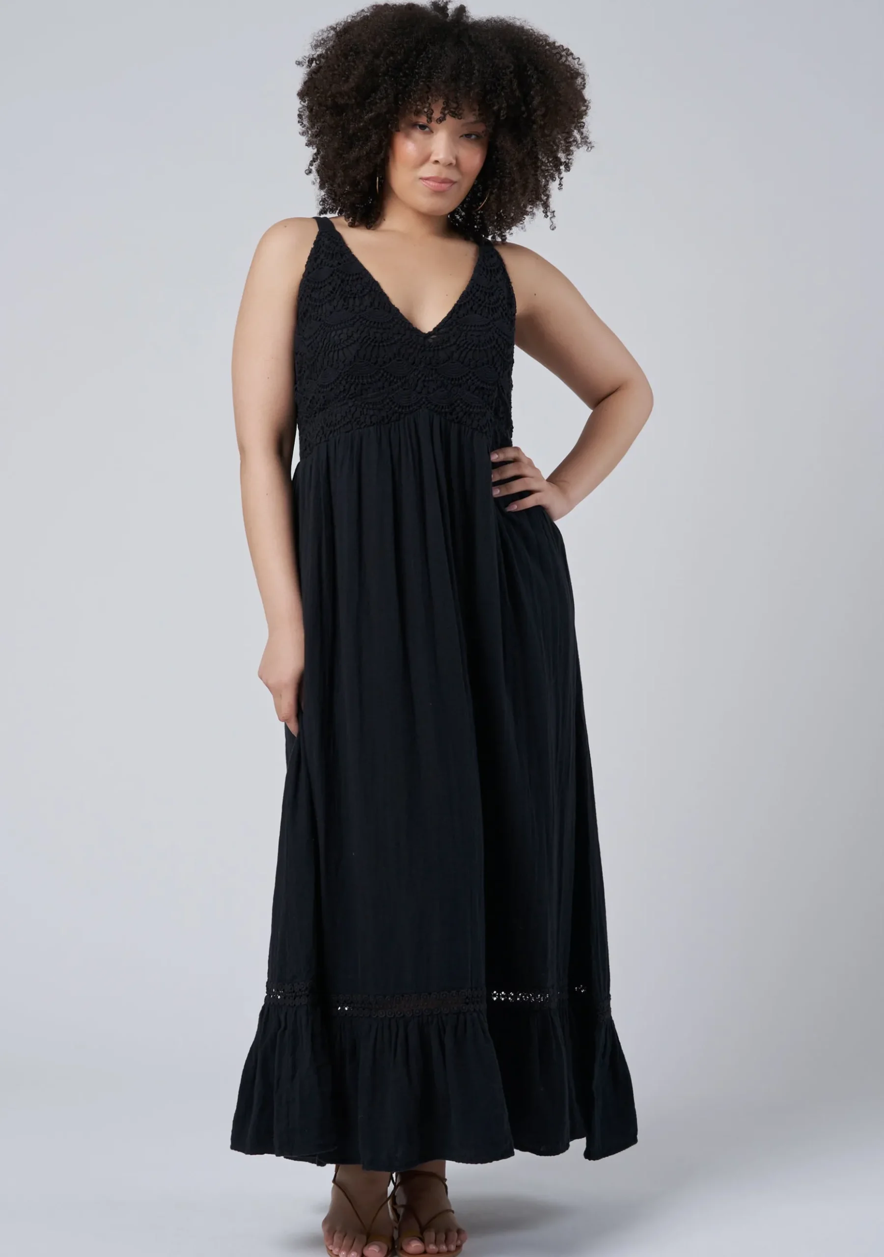 Lorel Lace Detail Maxi Dress