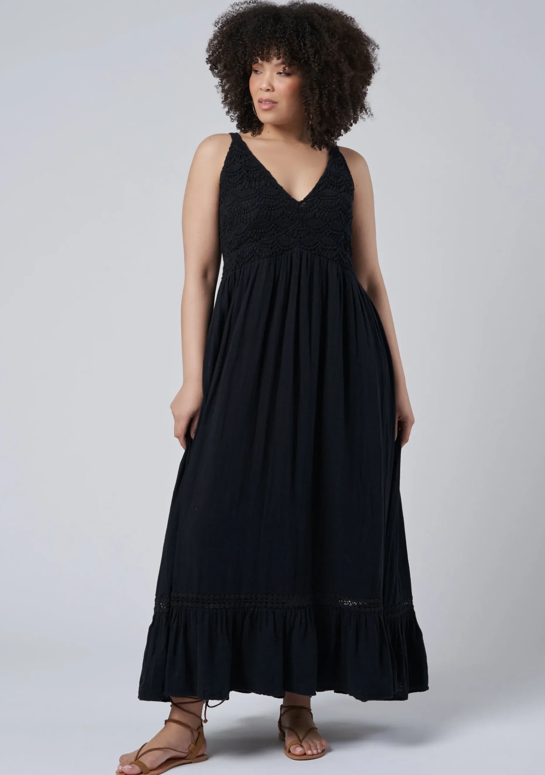 Lorel Lace Detail Maxi Dress