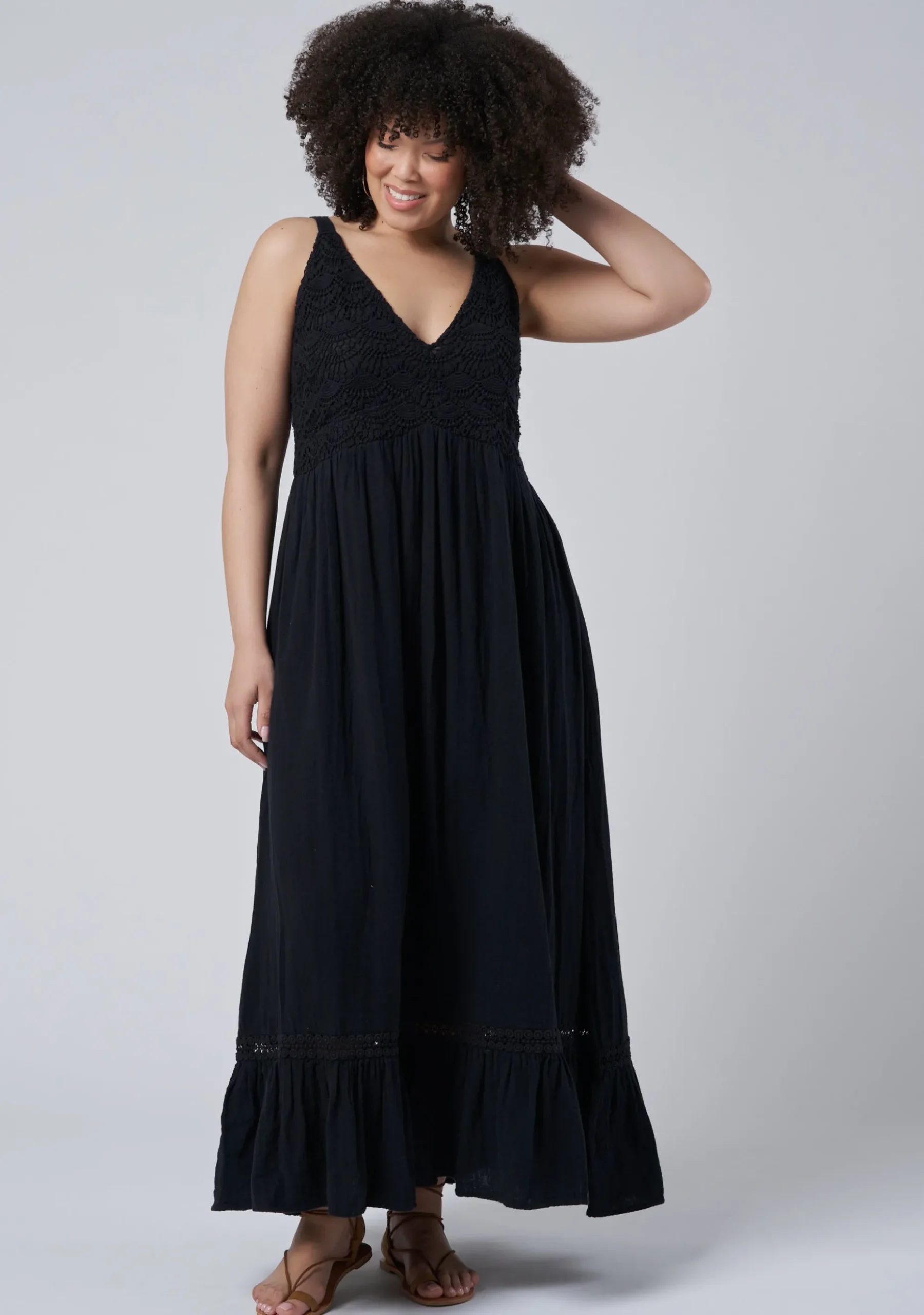 Lorel Lace Detail Maxi Dress