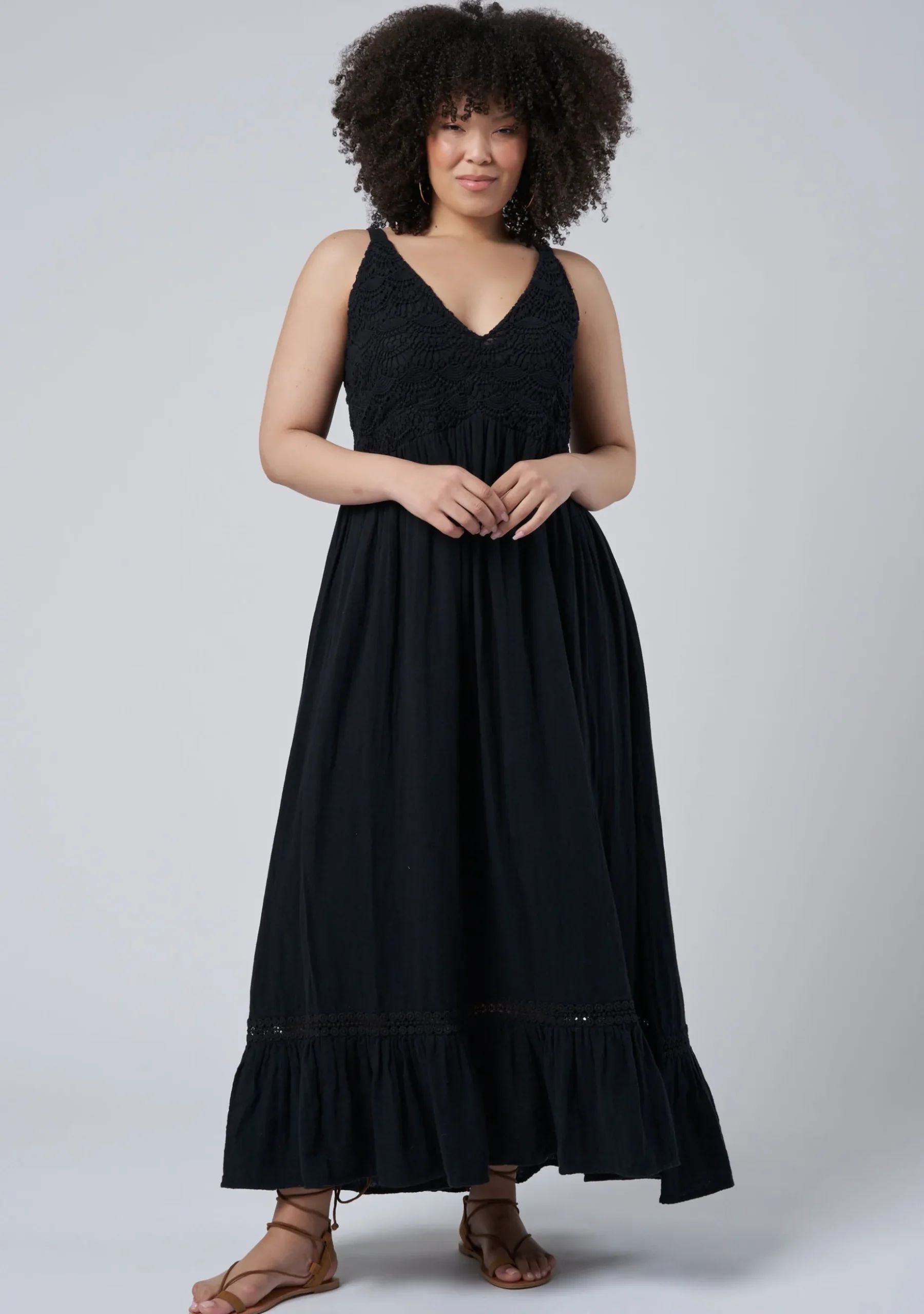 Lorel Lace Detail Maxi Dress