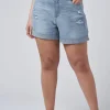 Loreli Distressed Denim Shorts