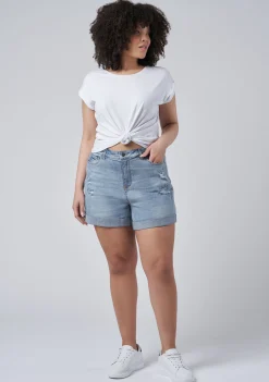 Loreli Distressed Denim Shorts