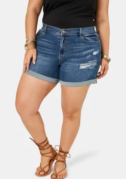 Lorili Distressed Denim Short