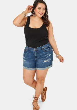 Lorili Distressed Denim Short