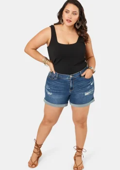 Lorili Distressed Denim Short