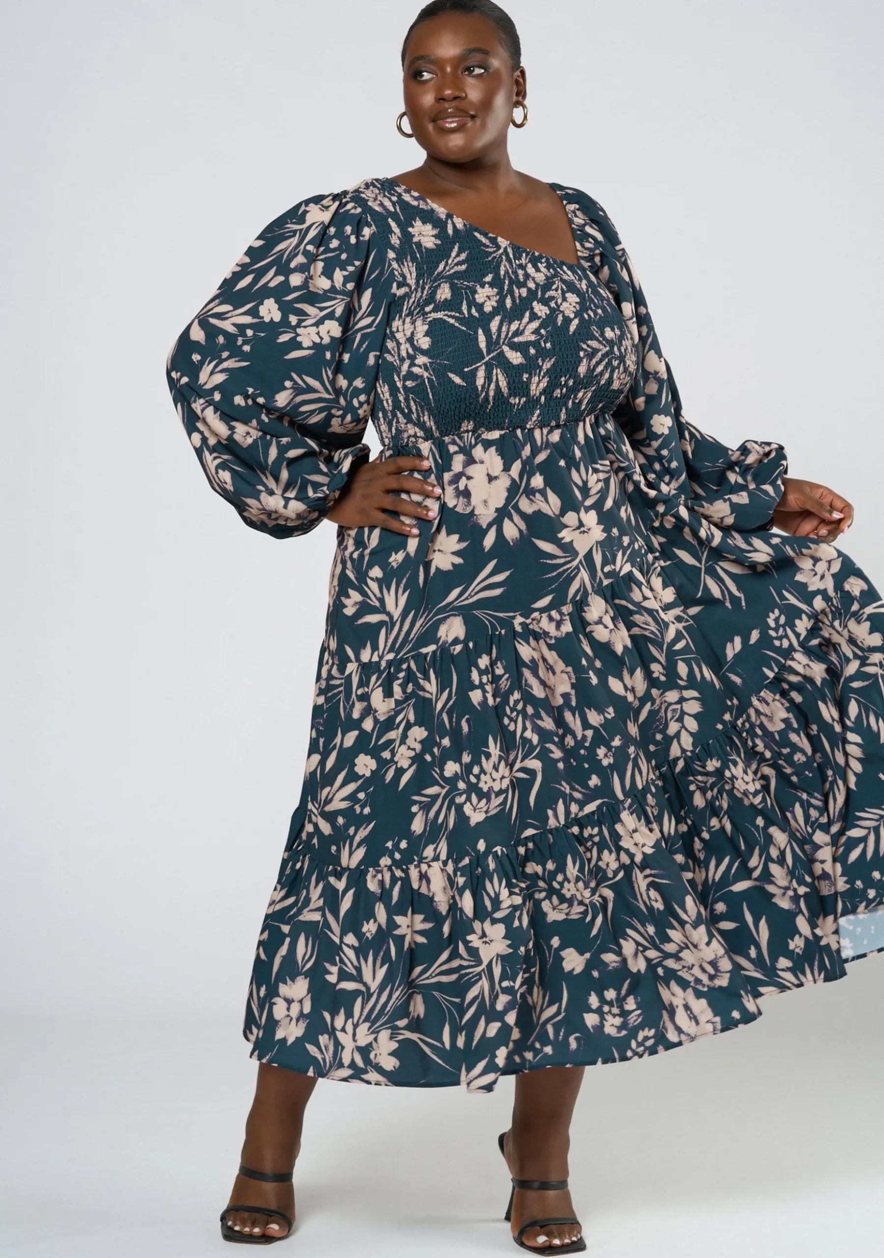 Loris Asymmetric Midi Dress