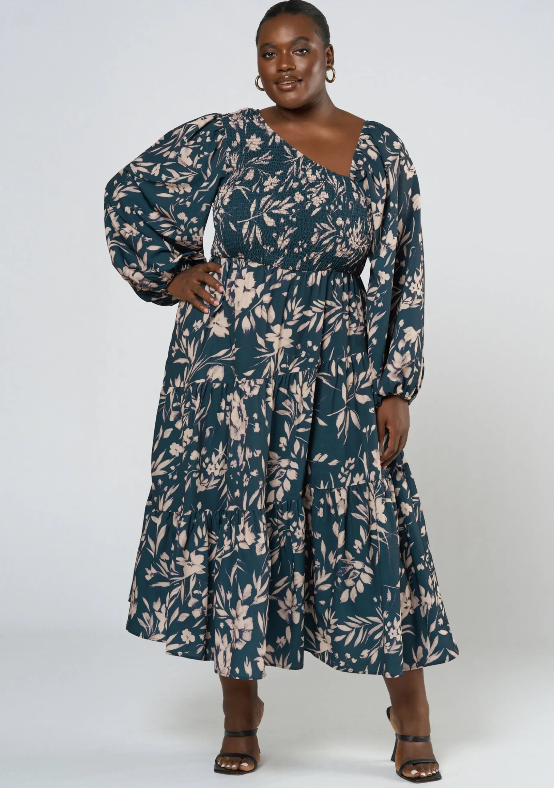 Loris Asymmetric Midi Dress
