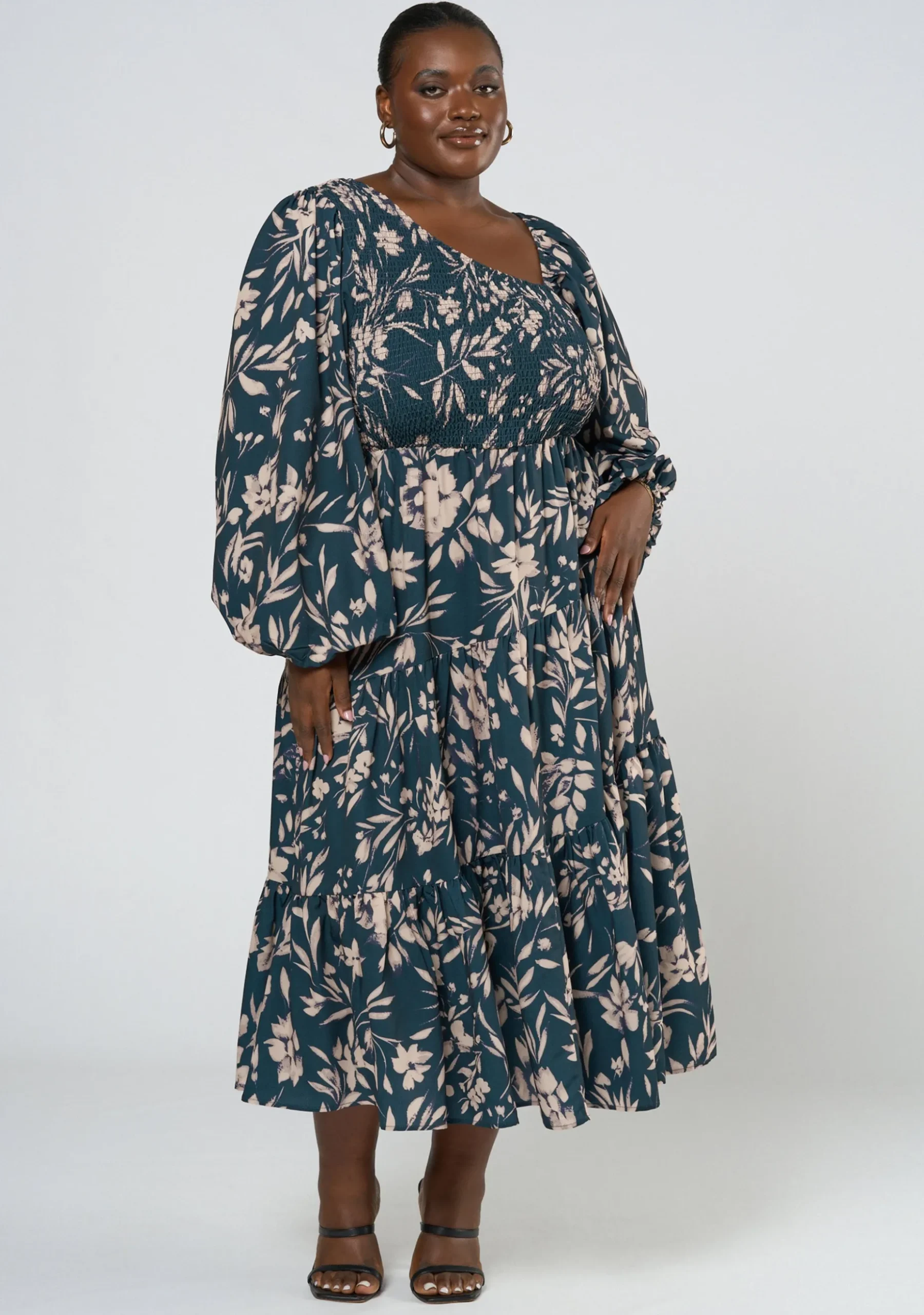 Loris Asymmetric Midi Dress