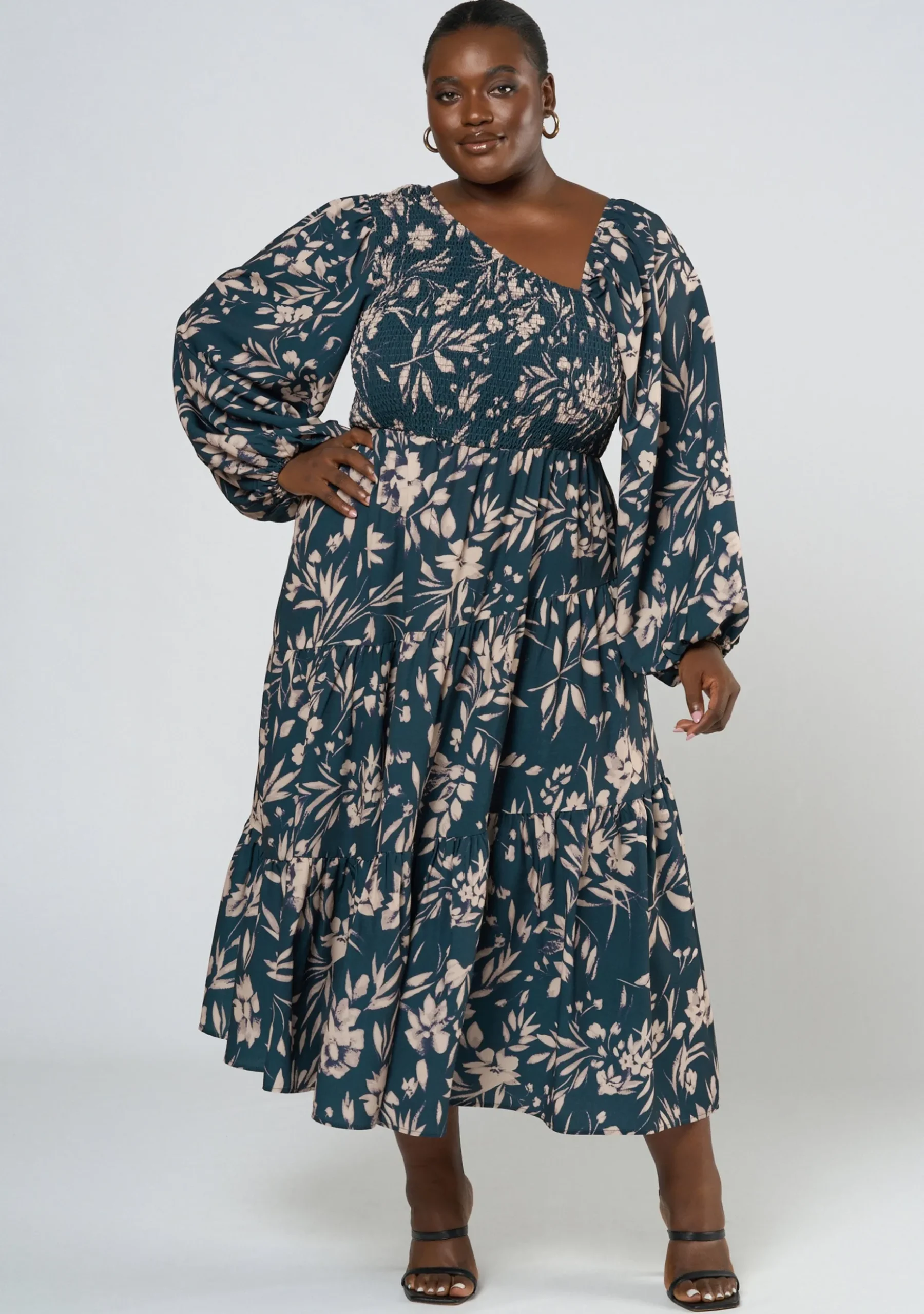 Loris Asymmetric Midi Dress