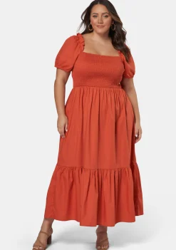 Mila Shirred Bodice Midi Dress