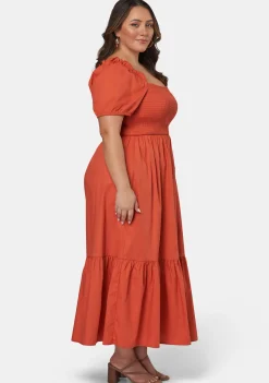 Mila Shirred Bodice Midi Dress
