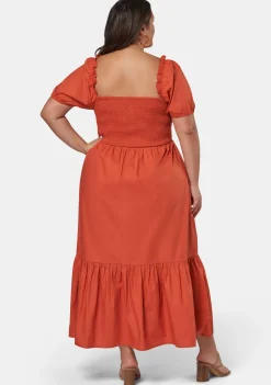 Mila Shirred Bodice Midi Dress
