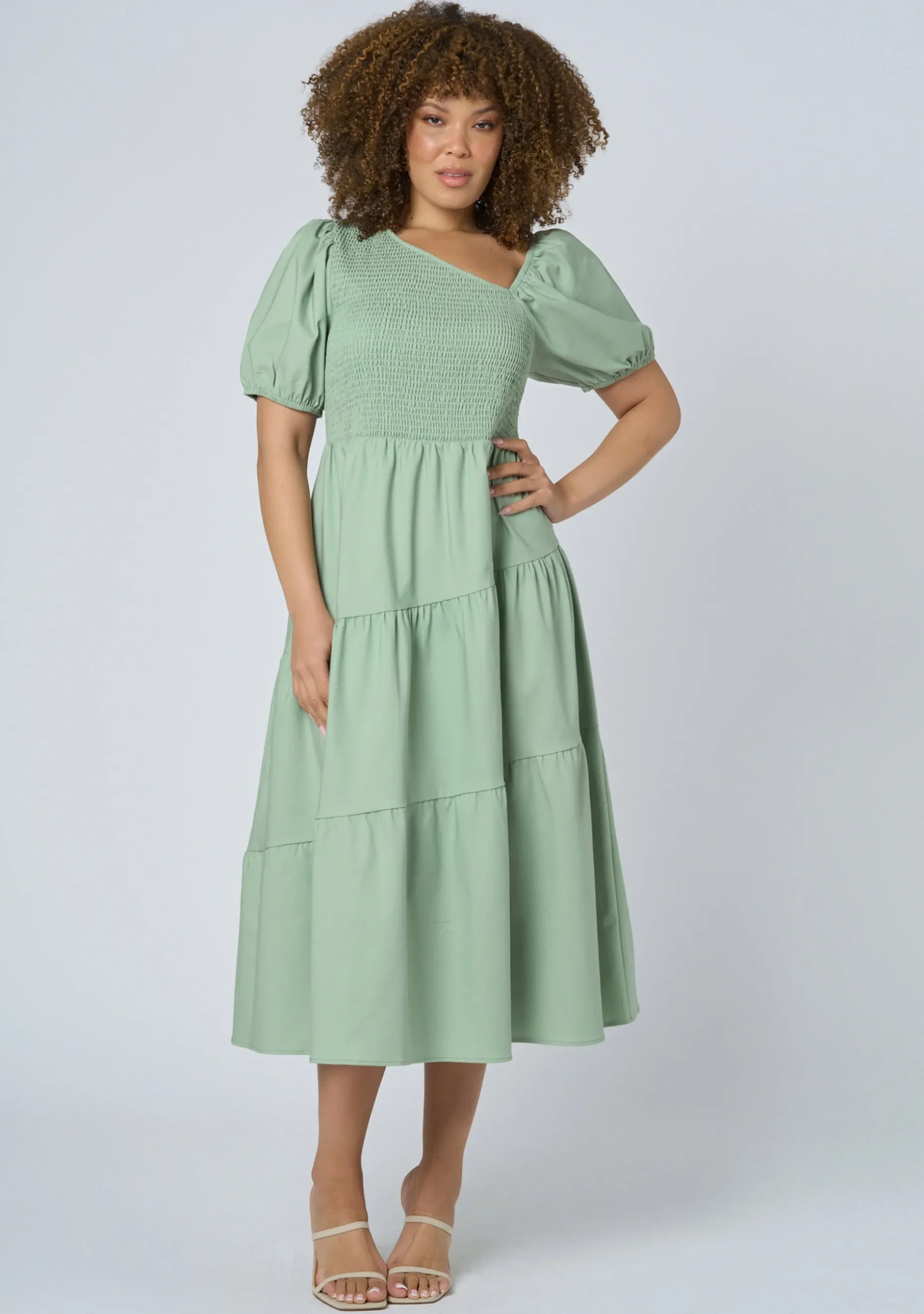 Miley Asymmetric Midi Dress