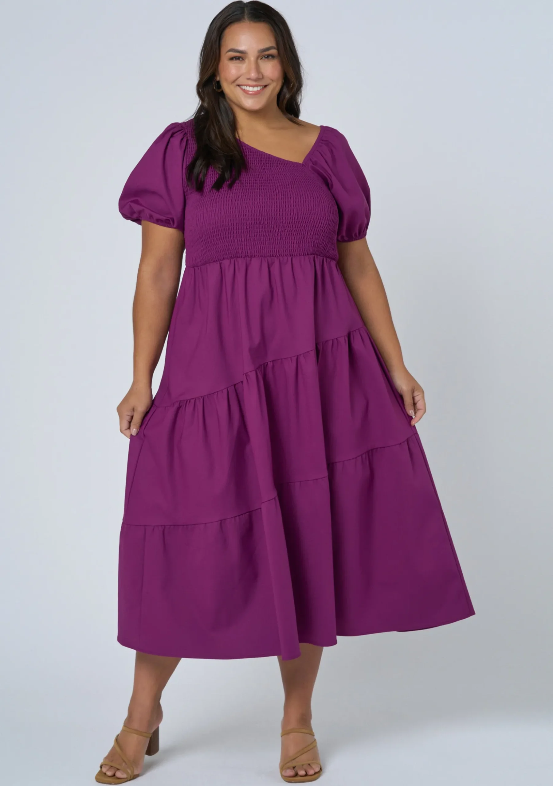 Miley Asymmetric Midi Dress