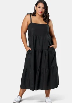 Movin On Up Linen Dress