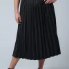 My Best Pleated Satin Skirt