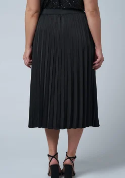My Best Pleated Satin Skirt