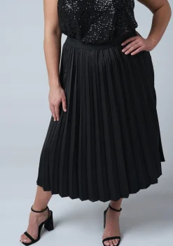 My Best Pleated Satin Skirt