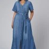Naomi Chambray Maxi Dress
