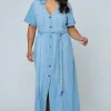 Naomi Chambray Maxi Dress