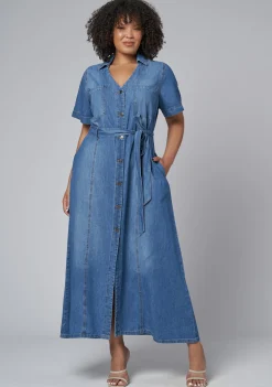 Naomi Chambray Maxi Dress