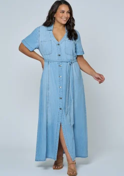 Naomi Chambray Maxi Dress