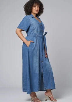 Naomi Chambray Maxi Dress