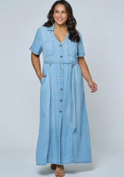 Naomi Chambray Maxi Dress