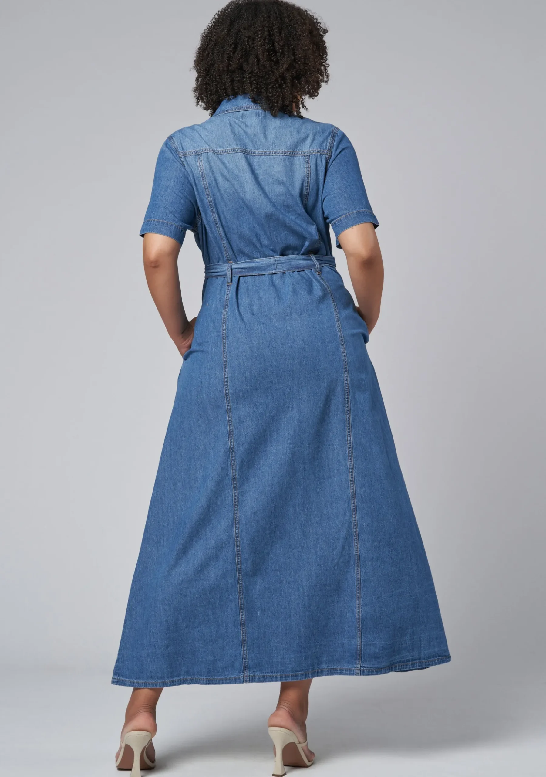 Naomi Chambray Maxi Dress