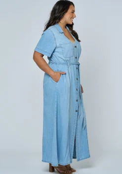 Naomi Chambray Maxi Dress