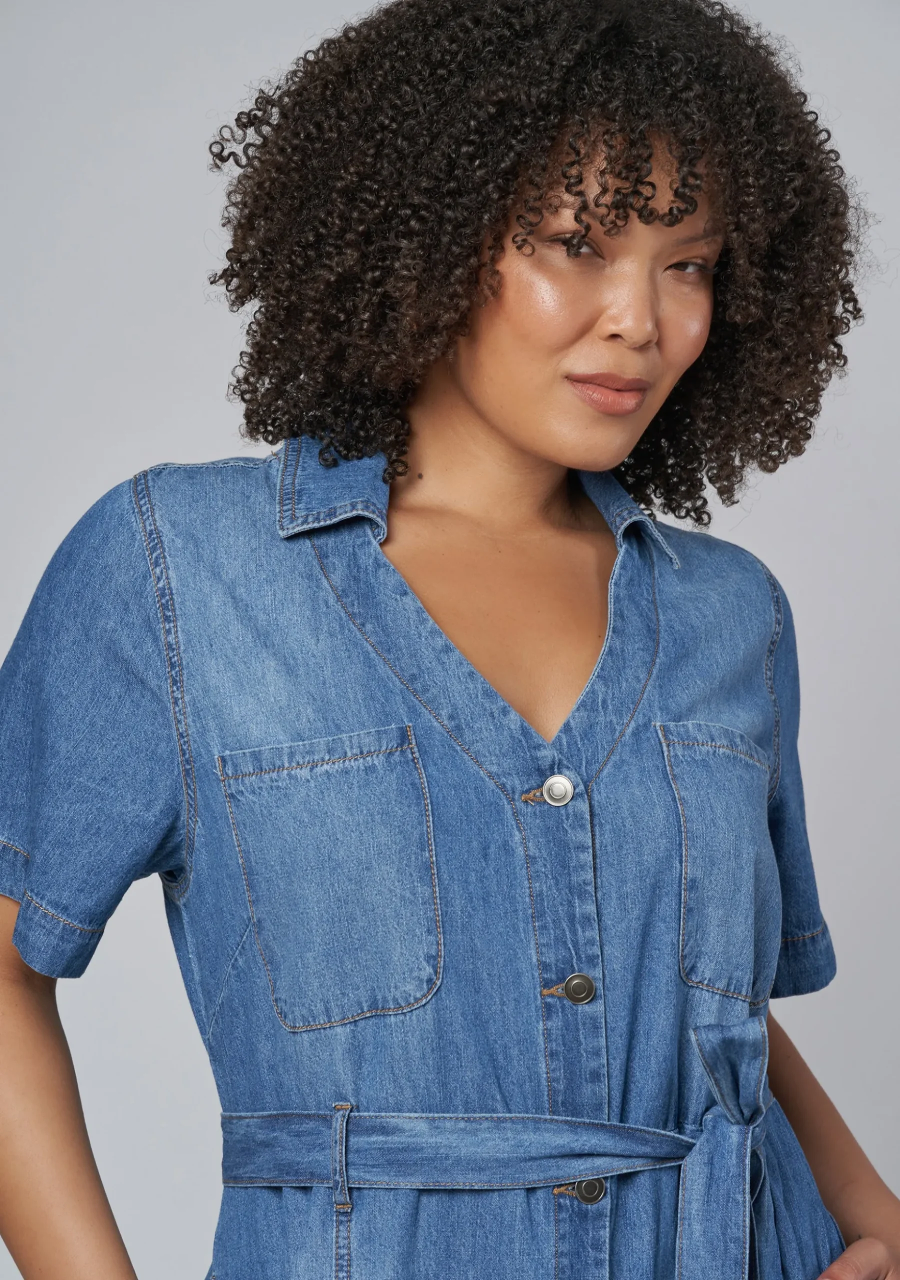 Naomi Chambray Maxi Dress