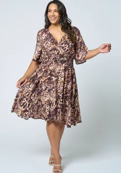 Nelly Flutter Sleeve Dress
