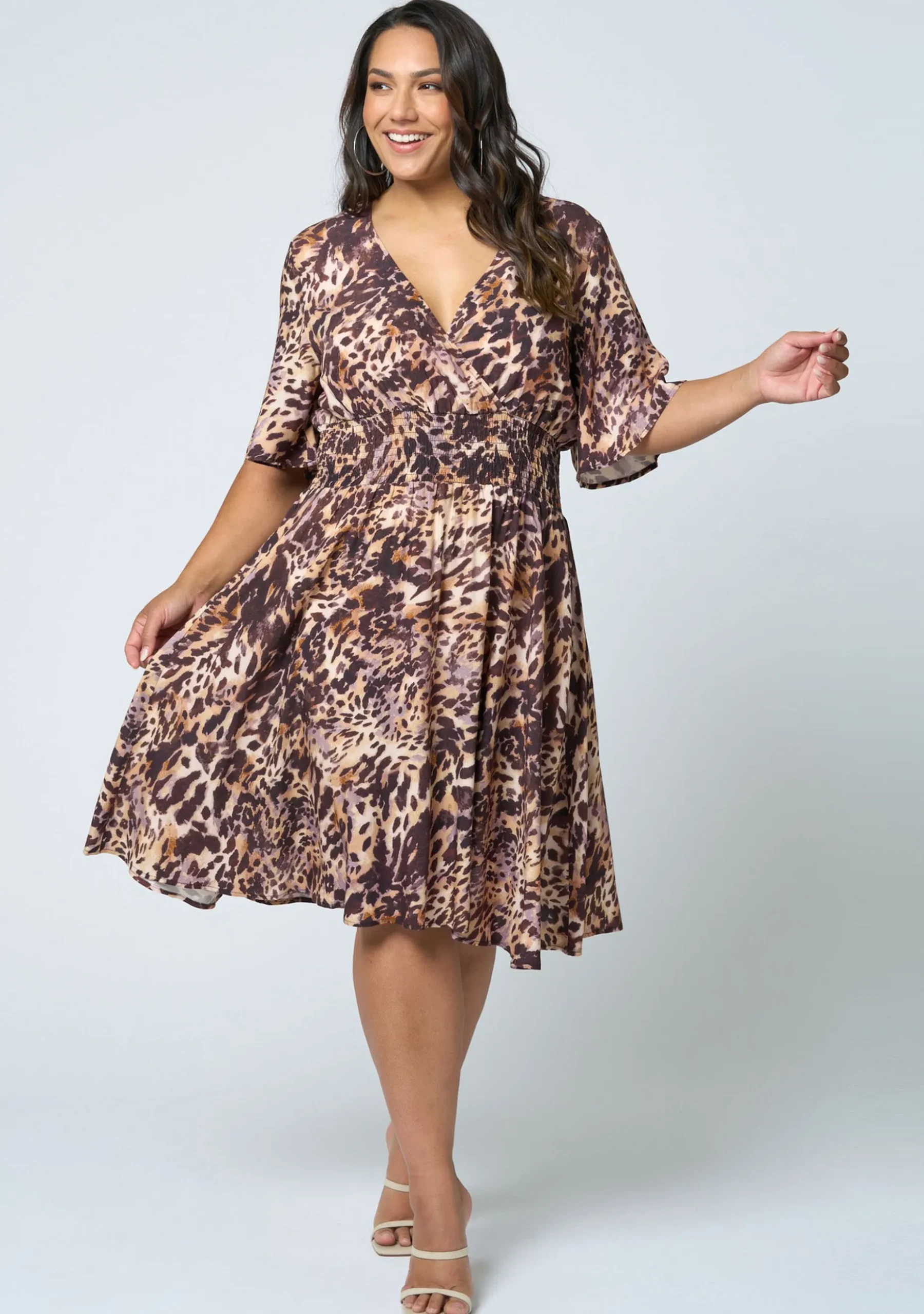 Nelly Flutter Sleeve Dress