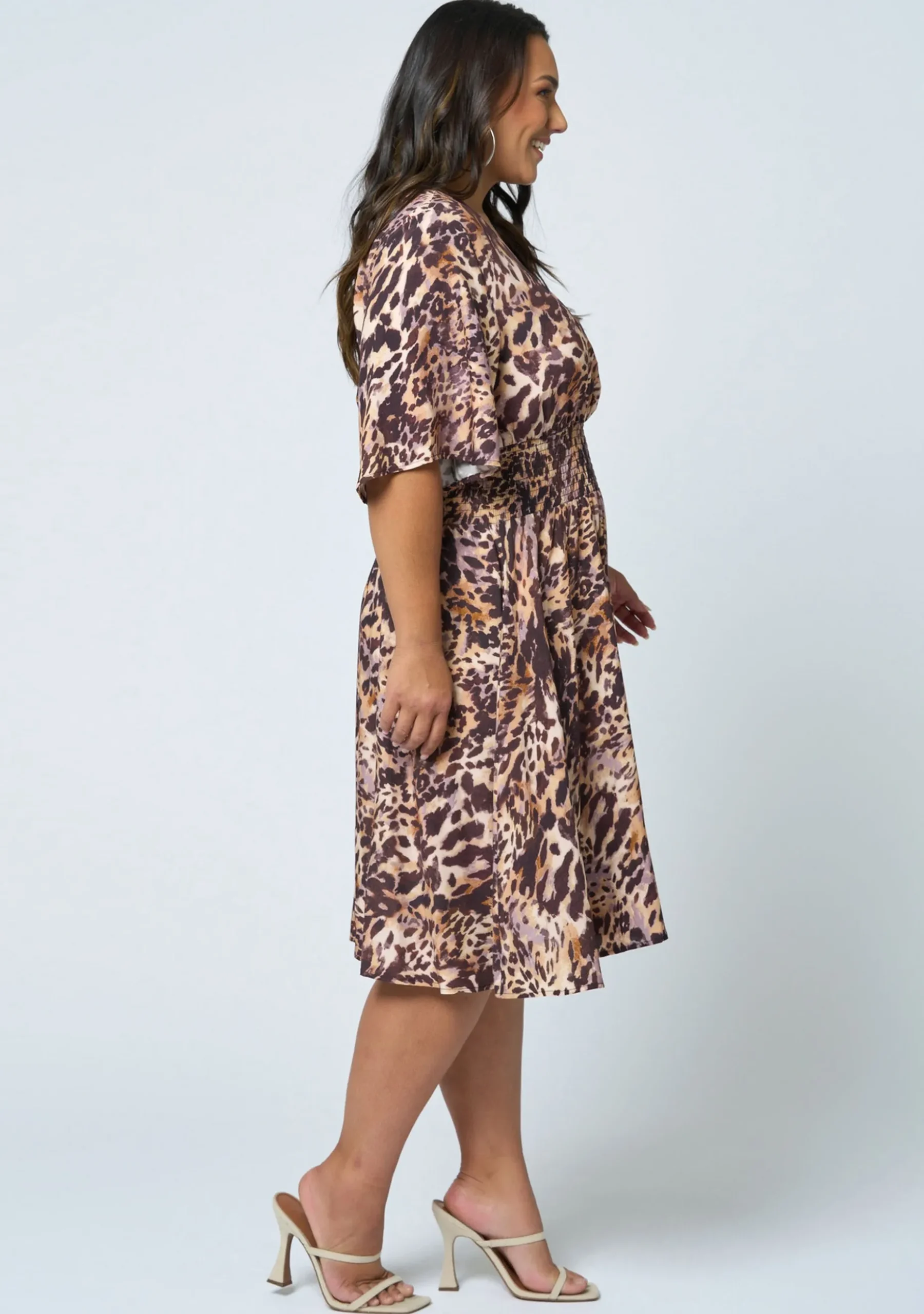 Nelly Flutter Sleeve Dress