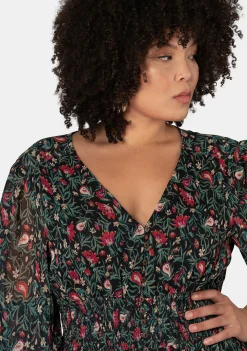 Next Universe Rose Print Maxi Dress