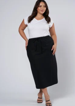 Olsen Linen Midi Skirt