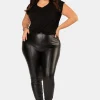 Poison Panelled PU Pant