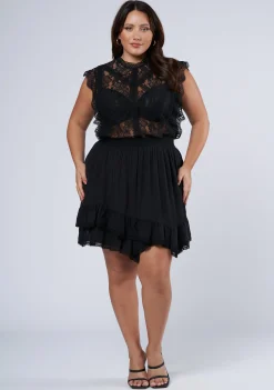 Pretty In Black Mini Skirt