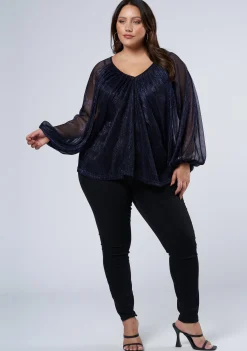 Racy Shimmer Top