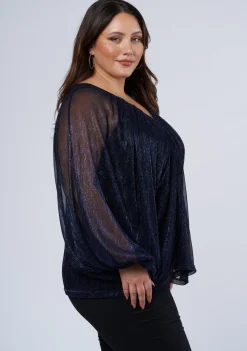 Racy Shimmer Top