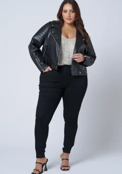 Rowdy PU Biker Jacket