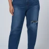 Ruby Straight Leg Distressed Jean