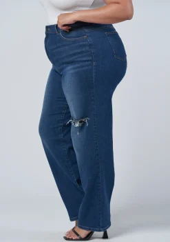 Ruby Straight Leg Distressed Jean