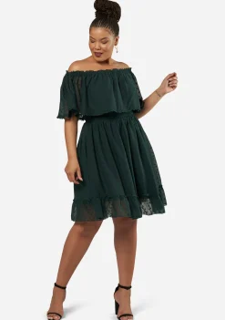 Sensual Off Shoulder Midi Dress