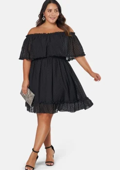 Sensual Off Shoulder Midi Dress