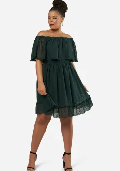 Sensual Off Shoulder Midi Dress