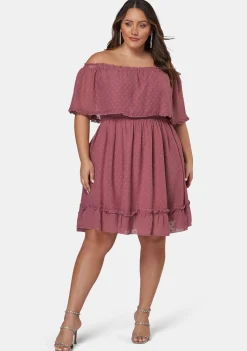 Sensual Off Shoulder Midi Dress